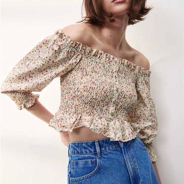 women shirt za fashion small floral chic slim single-breasted women's casual street youth women 210601, White
women shirt za fashion small floral chic slim single-breasted women's casual street youth women 210601, White
