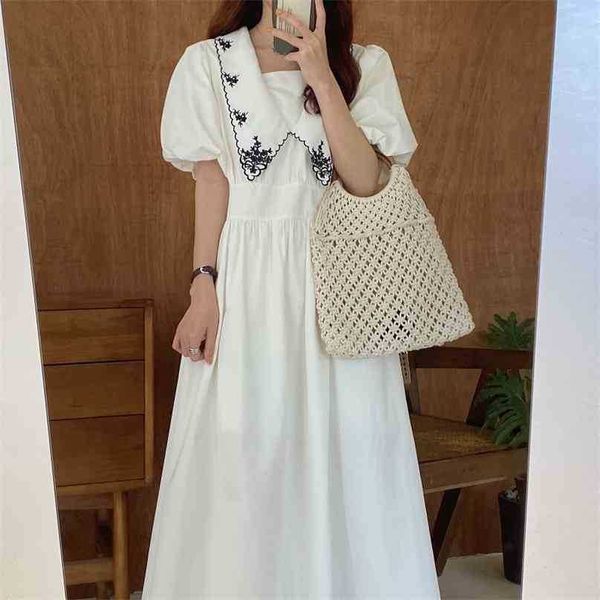 vintage french embroidery chic sweet summer ol streetwear princess puff sleeve high waist long dress vestidos 210525, Black;gray
vintage french embroidery chic sweet summer ol streetwear princess puff sleeve high waist long dress vestidos 210525, Black;gray