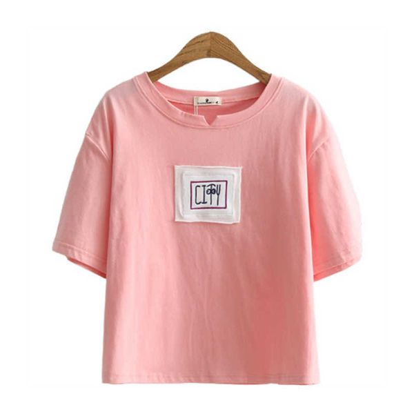 merry pretty women letter appliques pink t shirts summer o-neck short sleeve cotton shirt for femme casual loose ops ee 210526, White
merry pretty women letter appliques pink t shirts summer o-neck short sleeve cotton shirt for femme casual loose ops ee 210526, White