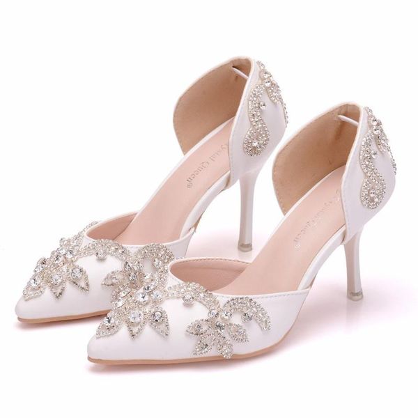sandals 8cm diamond wedding shoes thin heel pointed hollow two piece foreign trade large, Black
sandals 8cm diamond wedding shoes thin heel pointed hollow two piece foreign trade large, Black
