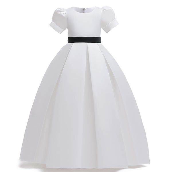 new kid princess wedding party bubble sleeve long dress princess birthday party baptism dress flower girl dress for wedding part, White;pink
new kid princess wedding party bubble sleeve long dress princess birthday party baptism dress flower girl dress for wedding part, White;pink