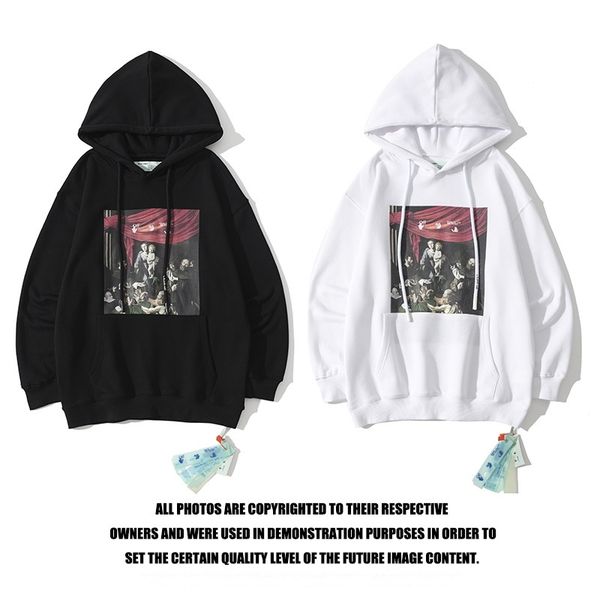 ape man 20ss new off virgin oil painting arrow print men's and women's hooded pullover, Black
ape man 20ss new off virgin oil painting arrow print men's and women's hooded pullover, Black