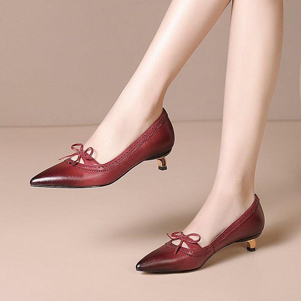 spring night club dancing shoes woman pointed toe bowties women's shoes genuine leather 4cm med heels pumps for women, Black
spring night club dancing shoes woman pointed toe bowties women's shoes genuine leather 4cm med heels pumps for women, Black