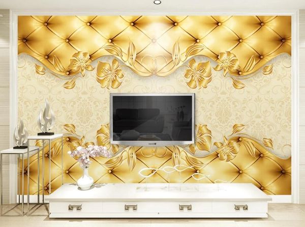 wallpapers customized 3d mural wallpaper modern simple golden european pattern soft package tv background wall decoration painting
wallpapers customized 3d mural wallpaper modern simple golden european pattern soft package tv background wall decoration painting