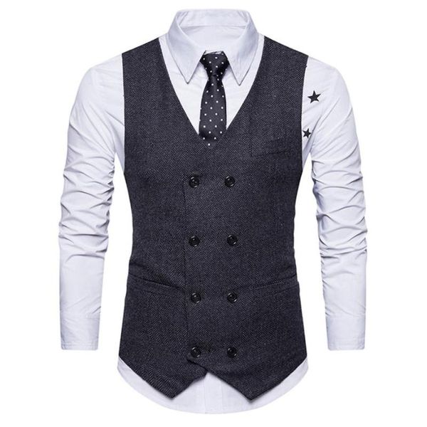 men's vests muqgew men formal tweed check double breasted man vest waistcoat retro slim fit suit fashion chalecos para hombre # dd, Black;white
men's vests muqgew men formal tweed check double breasted man vest waistcoat retro slim fit suit fashion chalecos para hombre # dd, Black;white