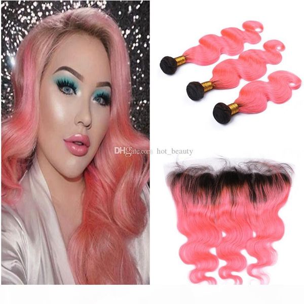 1b pink dark root ombre human hair weave with 13x4 lace frontal closure 4pcs lot two tone black and pink ombre hair
1b pink dark root ombre human hair weave with 13x4 lace frontal closure 4pcs lot two tone black and pink ombre hair