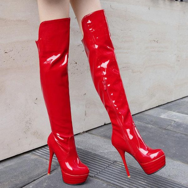 boots over the knee women high heels ladies thigh autumn leather nightclub long female shoe plus size 43, Black
boots over the knee women high heels ladies thigh autumn leather nightclub long female shoe plus size 43, Black