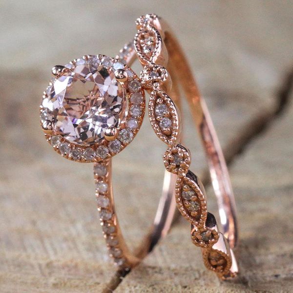 cluster rings 2 pcs bridal luxury set rose gold color engagement wedding couple round austrlia crystal women jewelry gifts, Golden;silver
cluster rings 2 pcs bridal luxury set rose gold color engagement wedding couple round austrlia crystal women jewelry gifts, Golden;silver