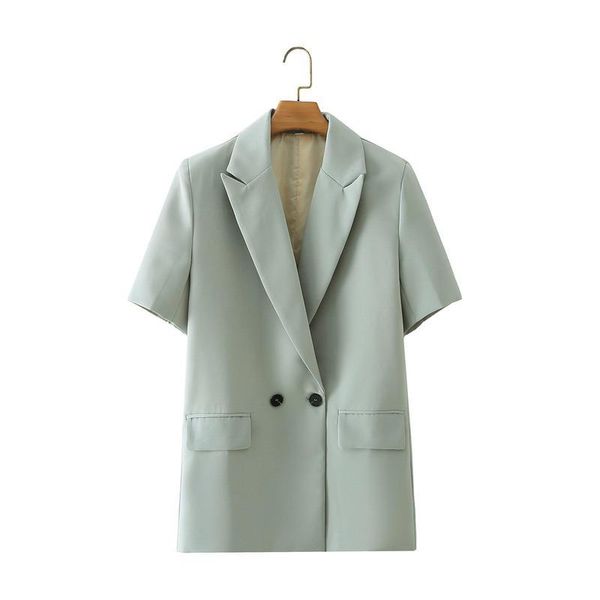 women's suits & blazers 2021 summer wear euro american style lapel short sleeve two button design casual suit jacket, White;black
women's suits & blazers 2021 summer wear euro american style lapel short sleeve two button design casual suit jacket, White;black