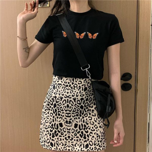 women's t-shirt butterfly embroidery slim-fit t-shirts round neck ladies short-sleeved small cropped retro shirts girl, White
women's t-shirt butterfly embroidery slim-fit t-shirts round neck ladies short-sleeved small cropped retro shirts girl, White