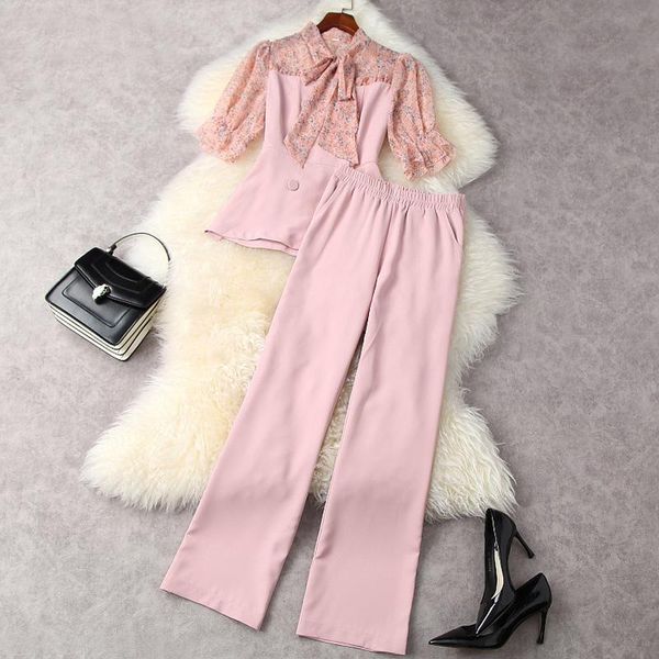 women's two piece pants women pink set spring summer 2021 short sleeve bow collar chiffon and long office cute outfits, White
women's two piece pants women pink set spring summer 2021 short sleeve bow collar chiffon and long office cute outfits, White
