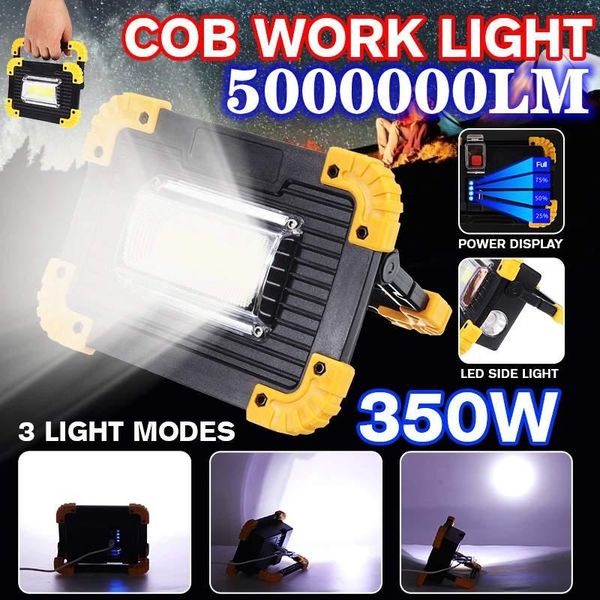 floodlights drop 350w led portable cob work light usb rechargeable outdoor torch for hunting camping tent lantern
floodlights drop 350w led portable cob work light usb rechargeable outdoor torch for hunting camping tent lantern