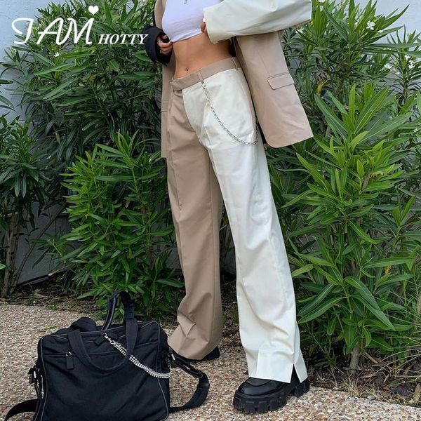 women's pants & capris punk chic patchwork suit women with chains high waist wide leg cargo sweatpants joggers casual split trousers 90, Black;white
women's pants & capris punk chic patchwork suit women with chains high waist wide leg cargo sweatpants joggers casual split trousers 90, Black;white