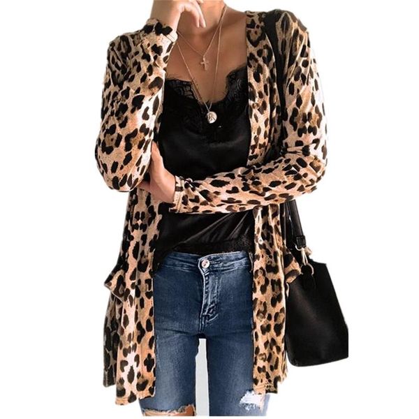 womens leopard print overcoat jacket coat ladies long jackets coats cardigans printing thin outwears s-xl, Black;brown
womens leopard print overcoat jacket coat ladies long jackets coats cardigans printing thin outwears s-xl, Black;brown