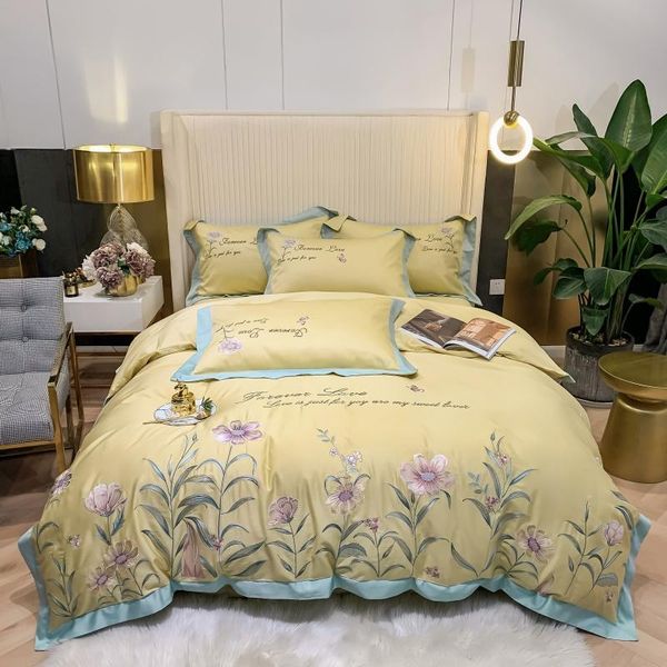 new luxury 800tc egyptian cotton pastoral flowers embroidery bedding set duvet cover flat/fitted sheet pillowcases home textiles
new luxury 800tc egyptian cotton pastoral flowers embroidery bedding set duvet cover flat/fitted sheet pillowcases home textiles