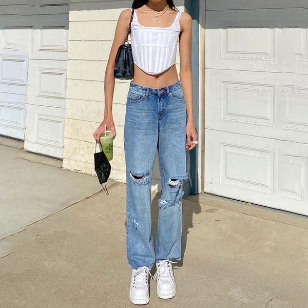 women's jeans gaono e girl ripped straight baggy vintage high waist boyfriends mom y2k denim distressed streetwear 2021 female, Blue
women's jeans gaono e girl ripped straight baggy vintage high waist boyfriends mom y2k denim distressed streetwear 2021 female, Blue