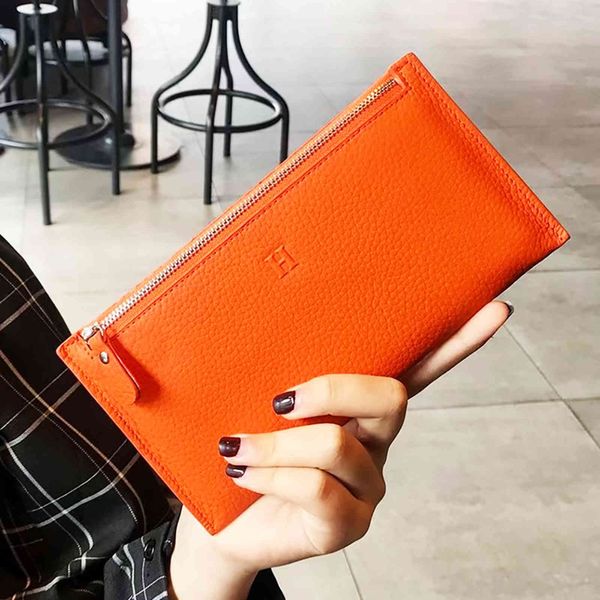bag handbag leather long wallet commuting practical first layer cowhide mobile phone bag h litchi zipper, Black;red 
bag handbag leather long wallet commuting practical first layer cowhide mobile phone bag h litchi zipper, Black;red