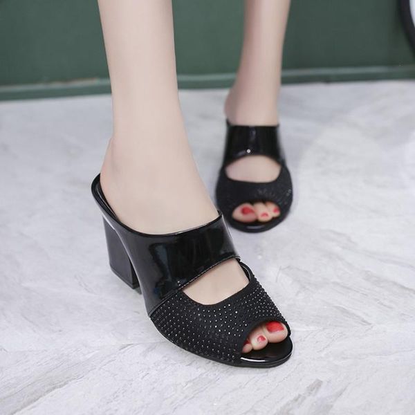 dress shoes summer woman platform slippers crystal wedge flip flops women high heel for casual sandals female, Black
dress shoes summer woman platform slippers crystal wedge flip flops women high heel for casual sandals female, Black