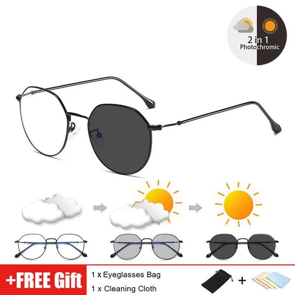 sunglasses pochromic anti blue ray light blocking glasses women men 2 in 1 metal auto color changing uv400 protection, White;black
sunglasses pochromic anti blue ray light blocking glasses women men 2 in 1 metal auto color changing uv400 protection, White;black