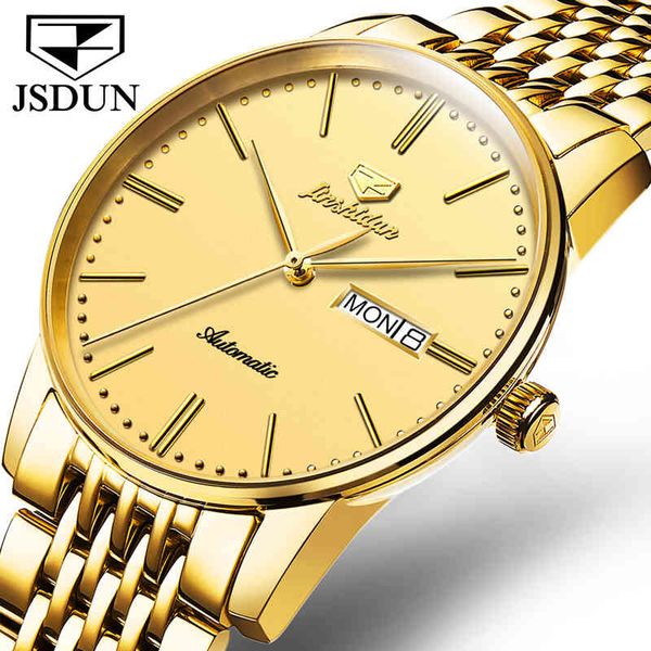 jsdun new men's miyota nh36a automatic mechanical watch 50m waterproof sapphire mirror stainless steel gold male watches 8767, Slivery;brown
jsdun new men's miyota nh36a automatic mechanical watch 50m waterproof sapphire mirror stainless steel gold male watches 8767, Slivery;brown