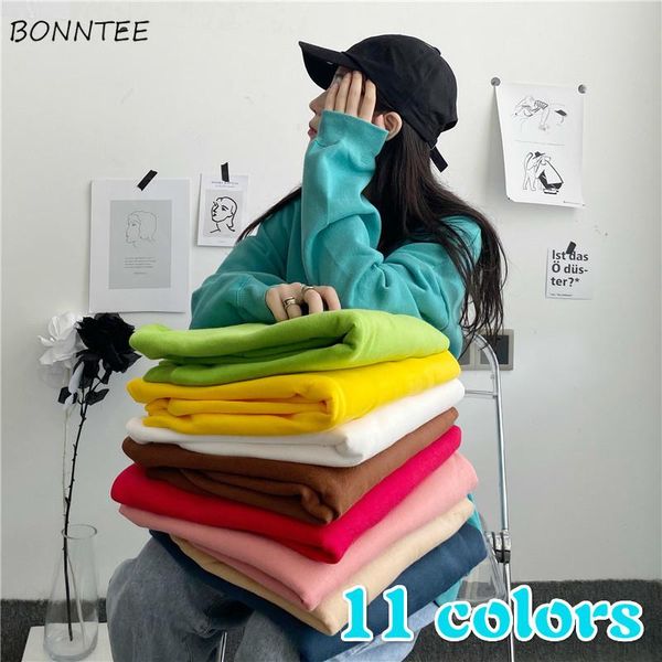 women's hoodies & sweatshirts women o-neck solid 11 colors basic simple korean style chic couples streetwear trendy loose tunic ins, Black
women's hoodies & sweatshirts women o-neck solid 11 colors basic simple korean style chic couples streetwear trendy loose tunic ins, Black