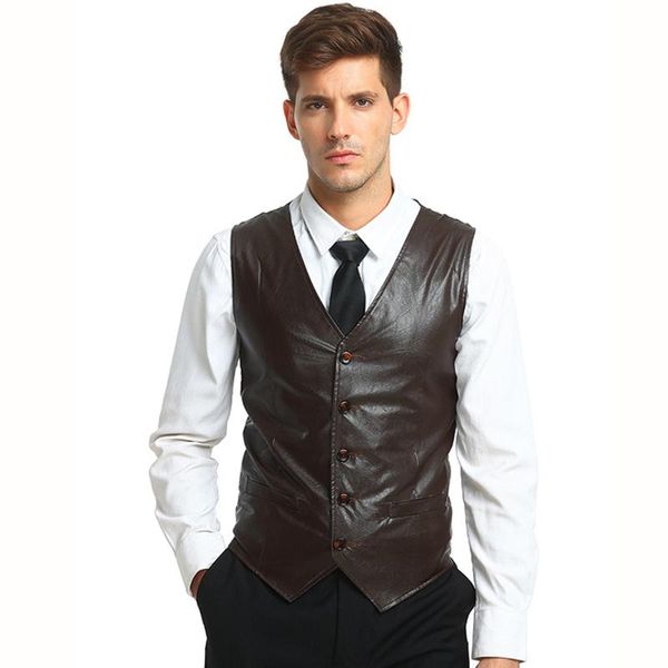 men's vests arrivals men casual suit vest waistcoats smart solid color sleeveless pu leather dress plus size, Black;white
men's vests arrivals men casual suit vest waistcoats smart solid color sleeveless pu leather dress plus size, Black;white