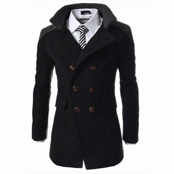 men's wool & blends ackland woolen coat autumn winter men stand-up collar mid-length classic solid double-breasted warm, Black
men's wool & blends ackland woolen coat autumn winter men stand-up collar mid-length classic solid double-breasted warm, Black