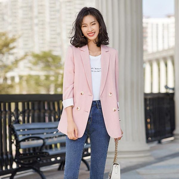 spring fall fashion casual pink blazer women jackets slim elegant office ladies work clothes styles, White;black
spring fall fashion casual pink blazer women jackets slim elegant office ladies work clothes styles, White;black