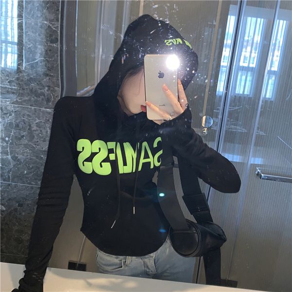 2021 new sweatshirt slim short letter print hooded pullover finger long sleeve hoodie cygg, Black
2021 new sweatshirt slim short letter print hooded pullover finger long sleeve hoodie cygg, Black