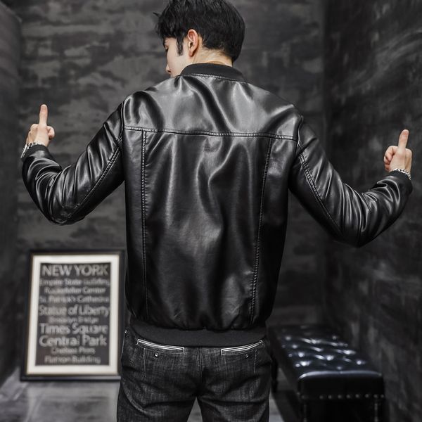 High 2021 New Quality Autumn Leather Baseball Collar Plutonium Motorcycle of Men Clothes Pockets Fine Decoration Black Jacket 4xl 2CML
High 2021 New Quality Autumn Leather Baseball Collar Plutonium Motorcycle of Men Clothes Pockets Fine Decoration Black Jacket 4xl 2CML