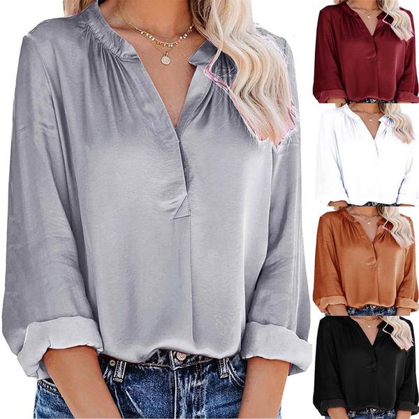 women's t-shirt fashion casual long sleeve solid color v-neck pullover white collar beauty tee shirt elegant loose womens clothing
women's t-shirt fashion casual long sleeve solid color v-neck pullover white collar beauty tee shirt elegant loose womens clothing