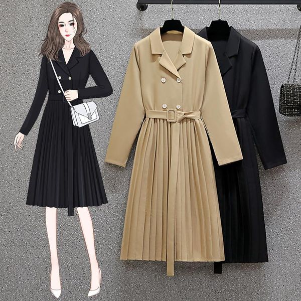 casual dresses ehqaxin 2021 large size womens autumn elegant french pleated button lace-up long sleeve high waist suit dress l-4xl, Black;gray
casual dresses ehqaxin 2021 large size womens autumn elegant french pleated button lace-up long sleeve high waist suit dress l-4xl, Black;gray