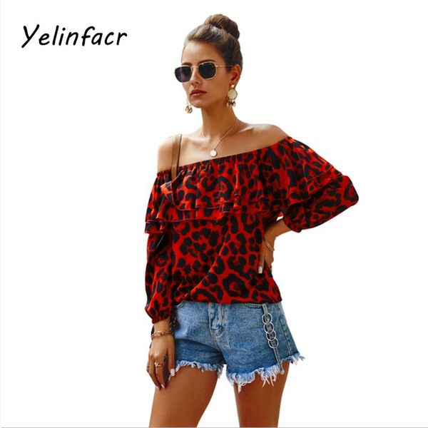 women's blouses & shirts yelinfacr fashion elements off shoulder elegant shirt long sleeve leopard print ladies comfortable autumn chic, White
women's blouses & shirts yelinfacr fashion elements off shoulder elegant shirt long sleeve leopard print ladies comfortable autumn chic, White