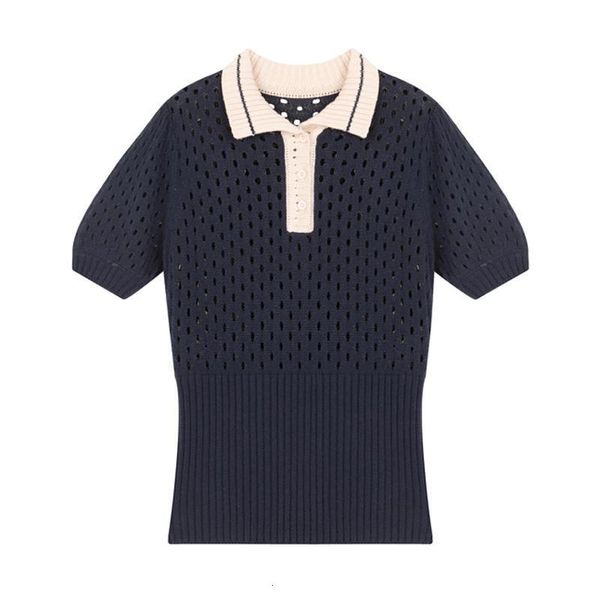women knitted summer short sleeve turn down collar hollow out blue white b0376 drop shipping
women knitted summer short sleeve turn down collar hollow out blue white b0376 drop shipping