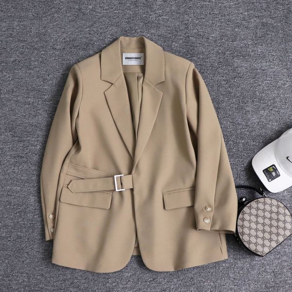 2021 spring new korean style loose small suit jacket female fashion temperament design sense casual suit, Black;brown
2021 spring new korean style loose small suit jacket female fashion temperament design sense casual suit, Black;brown