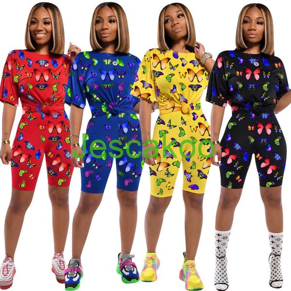 women designer tracksuit summer two piece set butterfly printed short sleeve t-shirt+ shorts suit casual outfits jogging suit 2021, Gray
women designer tracksuit summer two piece set butterfly printed short sleeve t-shirt+ shorts suit casual outfits jogging suit 2021, Gray