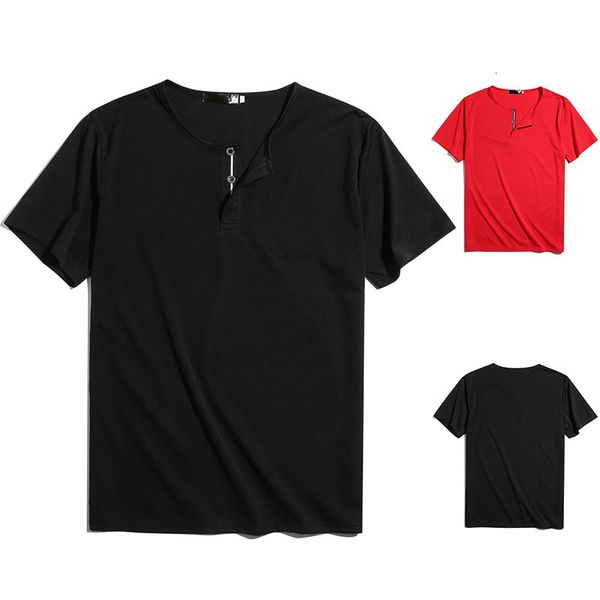 2020 spring and summer new fashion solid round neck button design men's casual short sleeve t-shirt, White;black
2020 spring and summer new fashion solid round neck button design men's casual short sleeve t-shirt, White;black