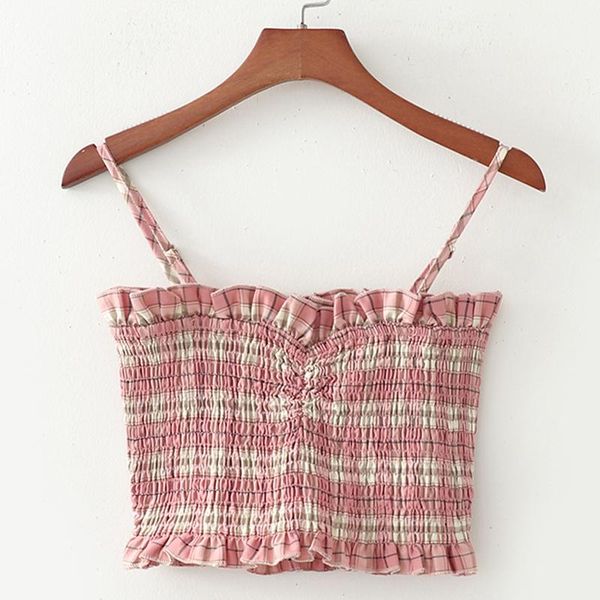 women's tanks & camis fandy lokar sweet women fashion plaid printed tank elegant elastic waist short female ladies fi, White
women's tanks & camis fandy lokar sweet women fashion plaid printed tank elegant elastic waist short female ladies fi, White