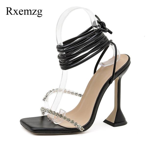 rxemzg 2021 summer high heels lace-up fashion crystal ankle strap dress party shoes women sandals rhinestone square toe pumps, Black
rxemzg 2021 summer high heels lace-up fashion crystal ankle strap dress party shoes women sandals rhinestone square toe pumps, Black