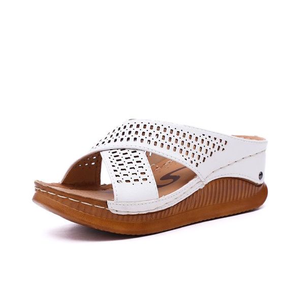 slippers women's wedges roman style platform hollowing women sandals casual comfortable peep toe soft slides mother shoes, Black
slippers women's wedges roman style platform hollowing women sandals casual comfortable peep toe soft slides mother shoes, Black