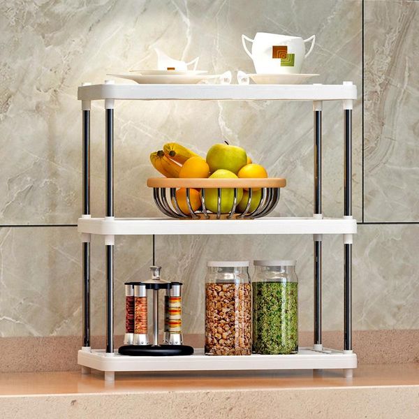 hooks & rails multi-layer shelf multi-functional plastic storage rack kitchen / bathroom living room floor-standing
hooks & rails multi-layer shelf multi-functional plastic storage rack kitchen / bathroom living room floor-standing