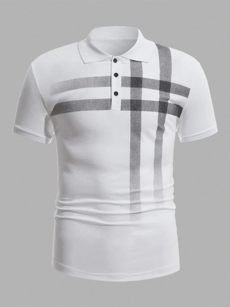 men plaid print polo shirt t1jj#, White;black
men plaid print polo shirt t1jj#, White;black