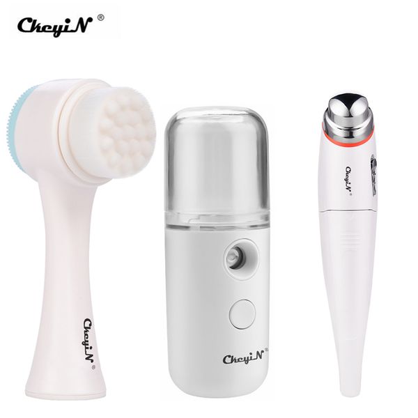 ckeyin 3pcs facial steamer water sprayer double side silicone brush portable face cleaner exfoliating blackhead eye roller stick
ckeyin 3pcs facial steamer water sprayer double side silicone brush portable face cleaner exfoliating blackhead eye roller stick