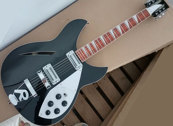 12 stringsblack semi-hollow electric guitar with rosewood fretboard,white pickguard,r tailpiece
12 stringsblack semi-hollow electric guitar with rosewood fretboard,white pickguard,r tailpiece