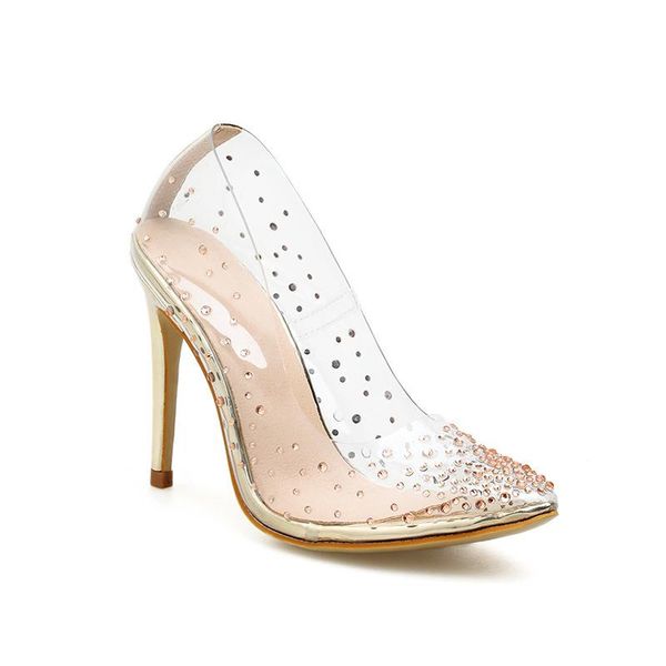 rhinestone pvc transparent single shoes high heel pointed shallow mouth women's shoes slim heel women's, Black
rhinestone pvc transparent single shoes high heel pointed shallow mouth women's shoes slim heel women's, Black