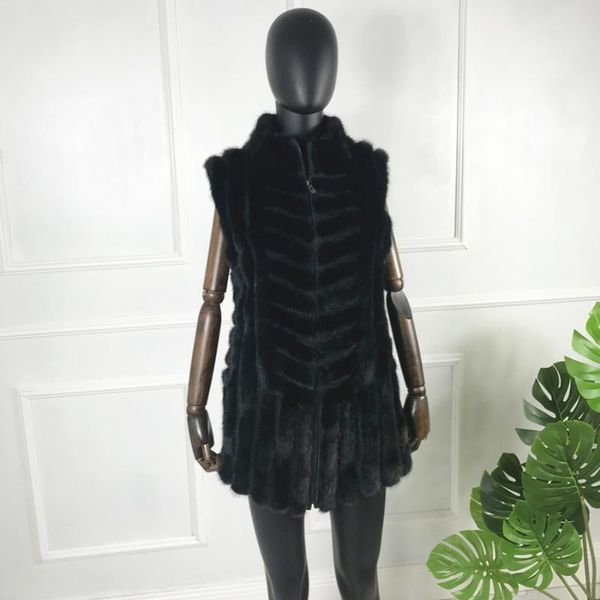 women's fur & faux selling natural mink vest jacket women autumn winter warm waistcoat high quality, Black
women's fur & faux selling natural mink vest jacket women autumn winter warm waistcoat high quality, Black