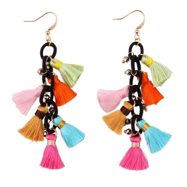 dangle & chandelier chain colorful tassel pendant bead statement drop earrings for women design florate brand bohemian ethnic gift, Silver
dangle & chandelier chain colorful tassel pendant bead statement drop earrings for women design florate brand bohemian ethnic gift, Silver