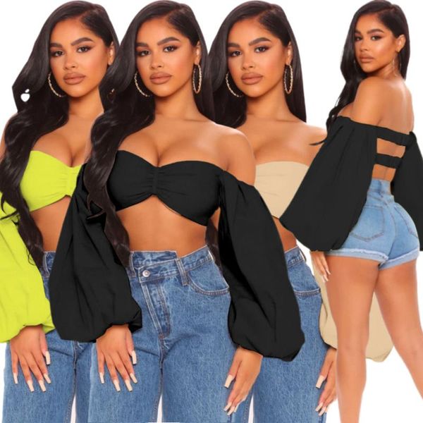 women's tanks & camis 2021 summer fashion trend wrapped chest sling slanted shoulder lantern sleeve solid color ladies one line collar, White
women's tanks & camis 2021 summer fashion trend wrapped chest sling slanted shoulder lantern sleeve solid color ladies one line collar, White