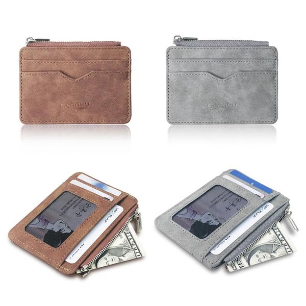 card holders men's wallet short matte retro multi-card frosted fabric holder money minimalist coin purse utral-thin pouch, Brown;gray
card holders men's wallet short matte retro multi-card frosted fabric holder money minimalist coin purse utral-thin pouch, Brown;gray