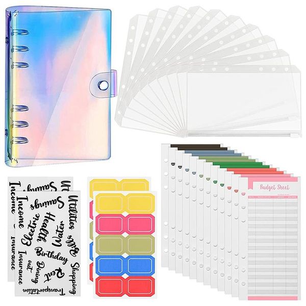 gift wrap a6 budget binder, pvc notebook 6-ring cover planner organizer with envelopes sheets pockets and letters labels
gift wrap a6 budget binder, pvc notebook 6-ring cover planner organizer with envelopes sheets pockets and letters labels